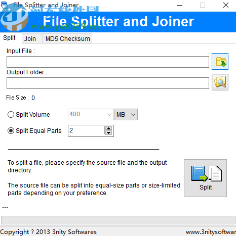 使用File Splitter and Joiner分割电脑文件的操作方法