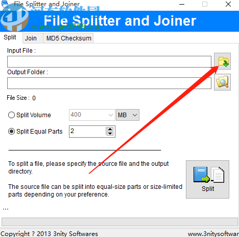 使用File Splitter and Joiner分割电脑文件的操作方法