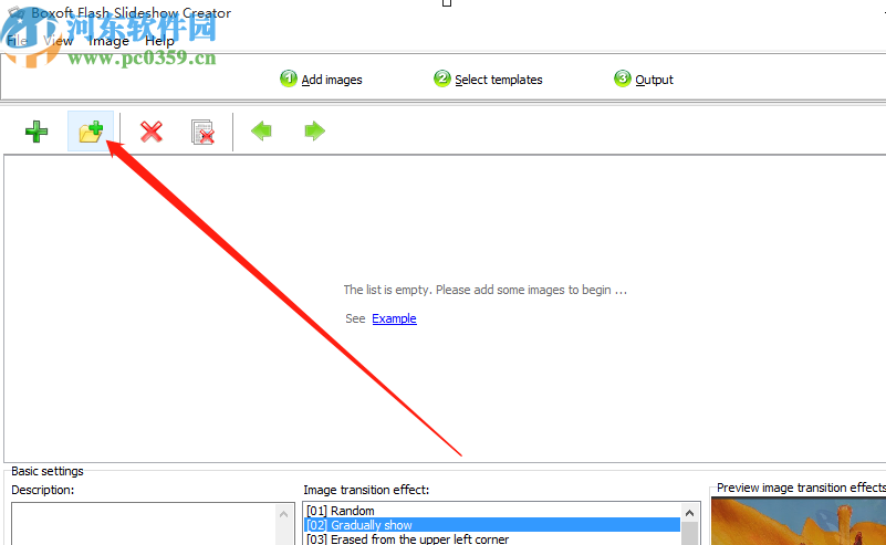 Boxoft Flash SlideShow Creator制作图片幻灯片的方法步骤