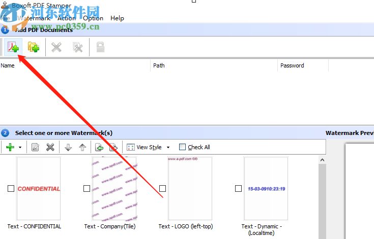 Boxoft PDF Stamper给PDF文件添加水印的方法步骤