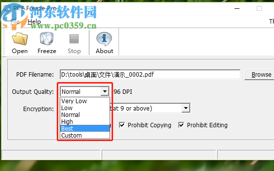 PDF Freeze加密PDF使用权限的方法