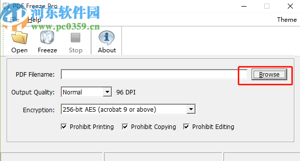 PDF Freeze加密PDF使用权限的方法