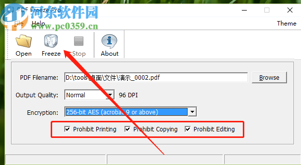 PDF Freeze加密PDF使用权限的方法