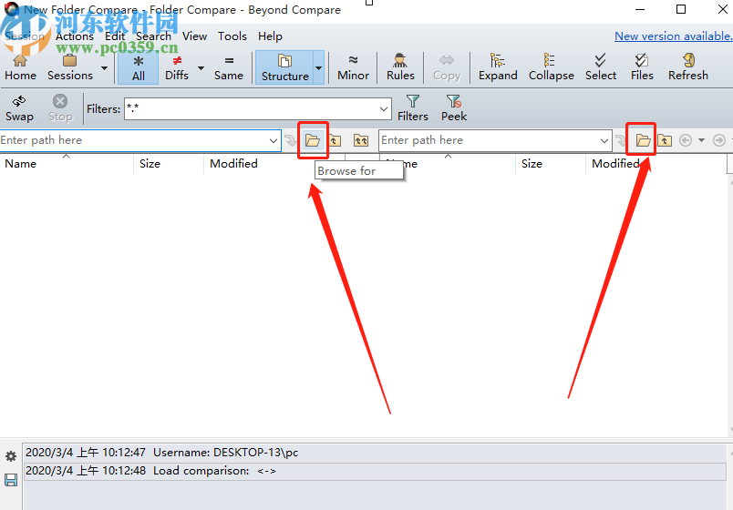 Beyond Compare Pro对比文件夹的操作方法