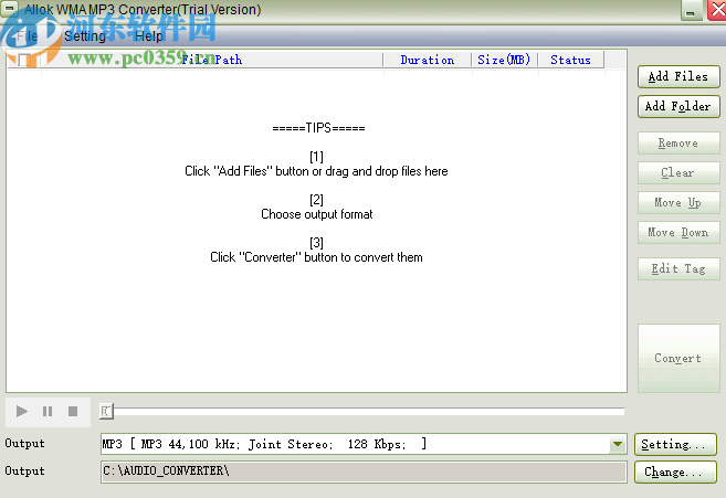 Allok WMA MP3 Converter将MP3转换成WMA的方法