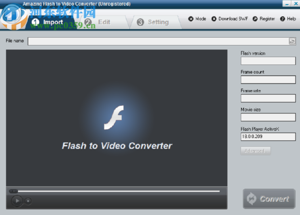 Amazing Flash to Video Converter把SWF转换成MP4的方法