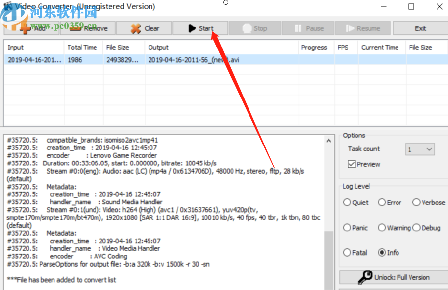 3nity Video Converte把MP4转换成AVI格式的方法