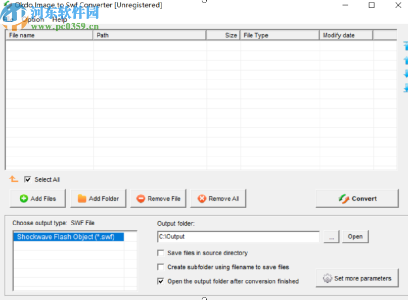 Okdo Image to Swf Converter将png图片转换成swf的方法