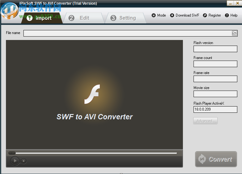 iPixSoft SWF to AVI Converter把SWF转换成AVI视频的方法