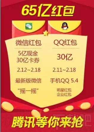 2015年春节微信/支付宝/QQ抢红包时刻表、抢红包游戏规则介绍