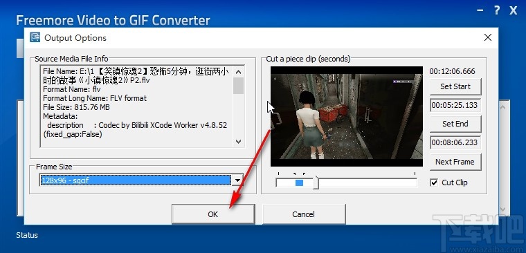 Freemore Video to GIF Converter将视频转换为GIF的方法