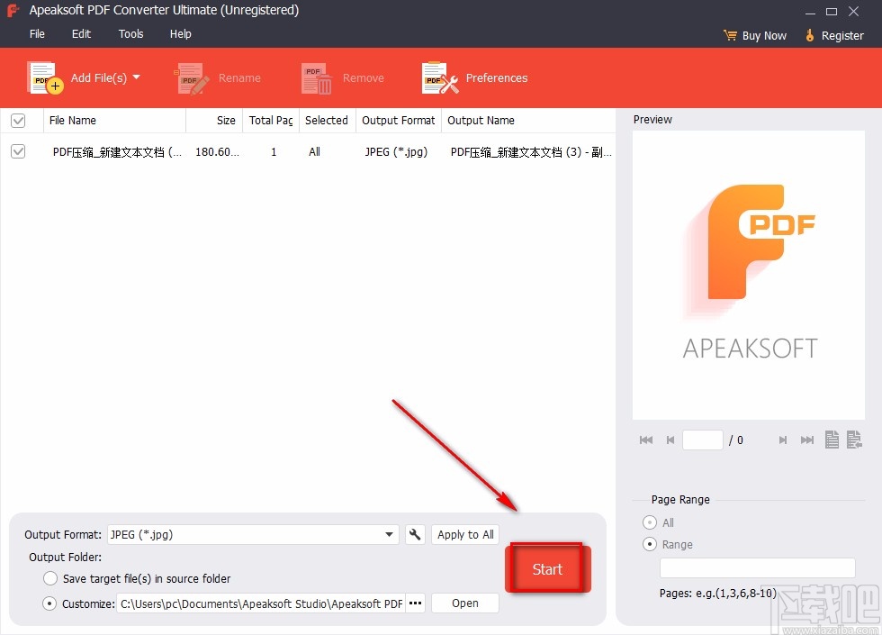 Apeaksoft PDF Converter Ultimate将PDF转为图片的方法