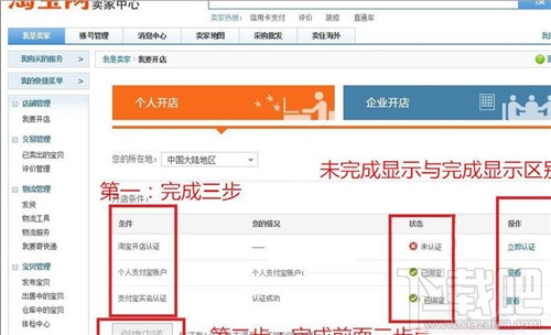 开淘宝店流程是怎样的 淘宝店铺怎么开 淘宝开店流程