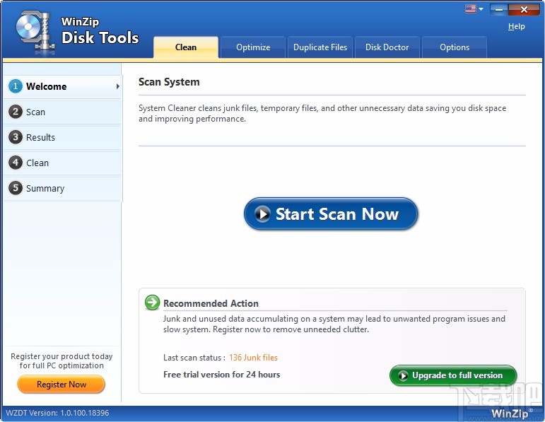 WinZip Disk Tools设置中文的方法