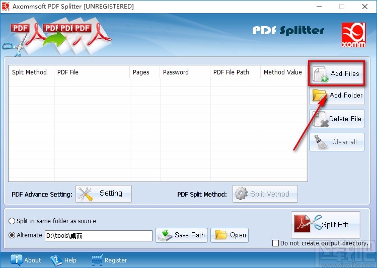 Axommsoft PDF Splitter分割PDF的方法