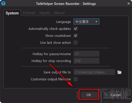 TalkHelper Screen Recorder设置中文的方法