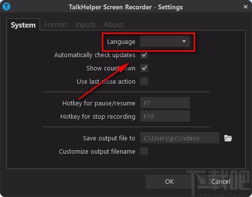 TalkHelper Screen Recorder设置中文的方法