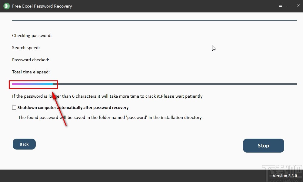 Free Excel Password Recovery恢复Excel文件密码的方法