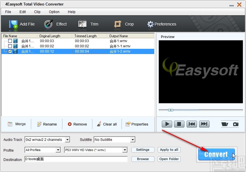 4Easysoft Total Video Converter剪切视频的操作方法