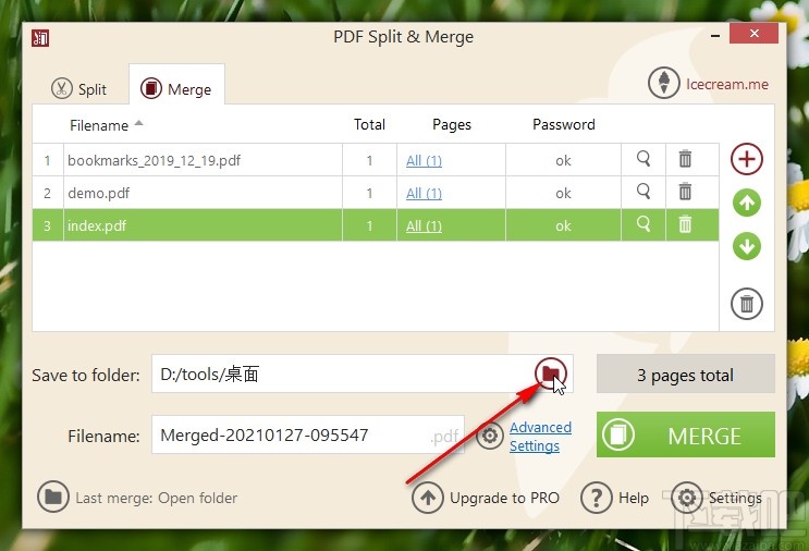 Icecream PDF Split and Merge合并PDF的操作方法