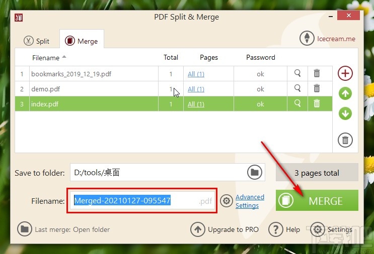 Icecream PDF Split and Merge合并PDF的操作方法