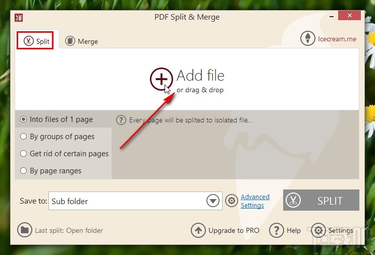 Icecream PDF Split and Merge分割PDF的方法