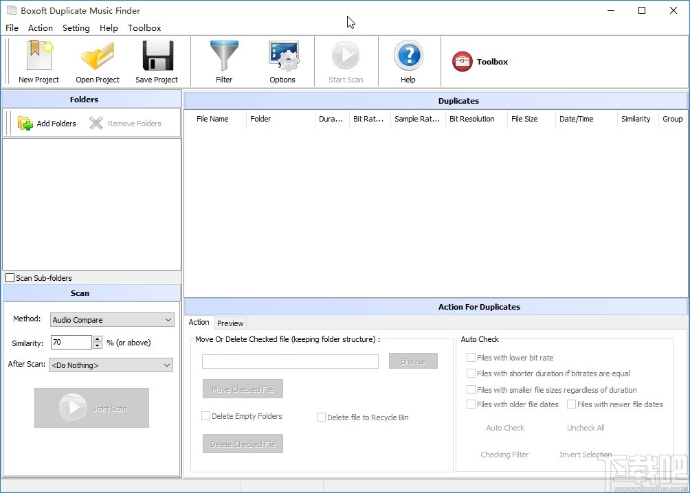 Boxoft Duplicate Music Finder扫描重复音频的操作方法