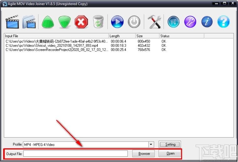 Agile MOV Video Joiner合并视频文件的方法