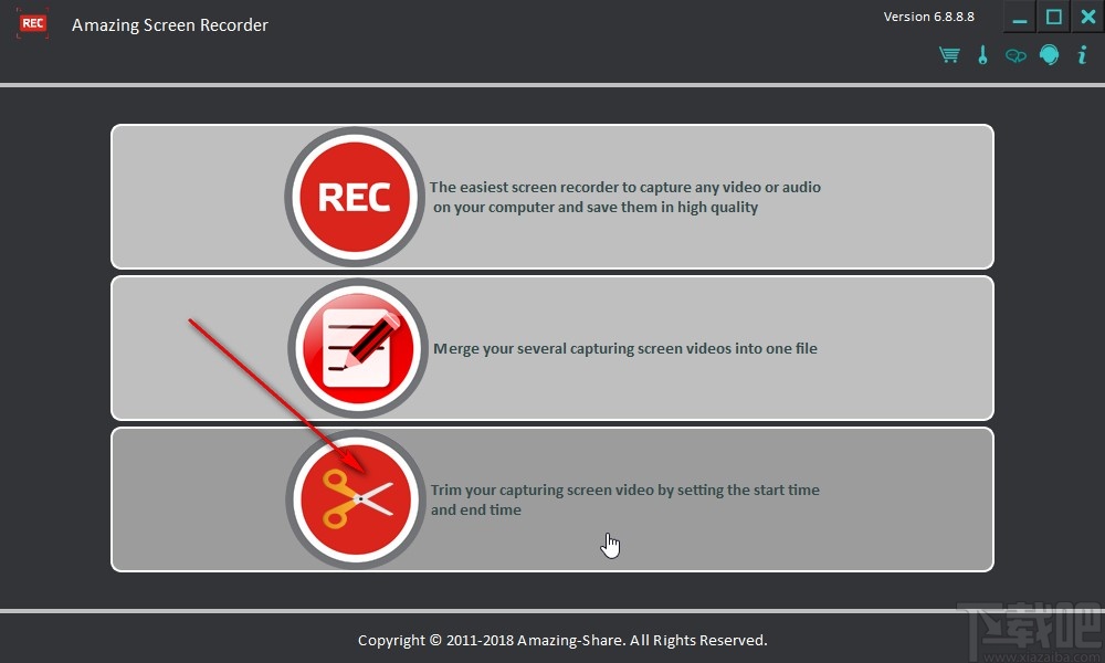 Amazing Screen Recorder剪切视频的方法