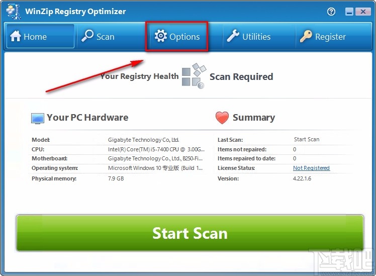 WinZip Registry Optimizer设置中文的方法