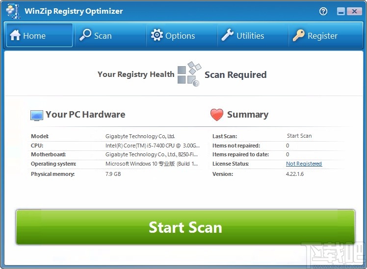 WinZip Registry Optimizer设置中文的方法