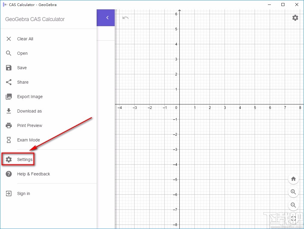 GeoGebra CAS计算器设置中文的方法