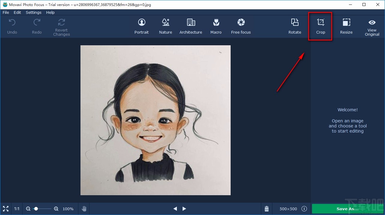 Movavi Photo Focus裁剪图片的方法