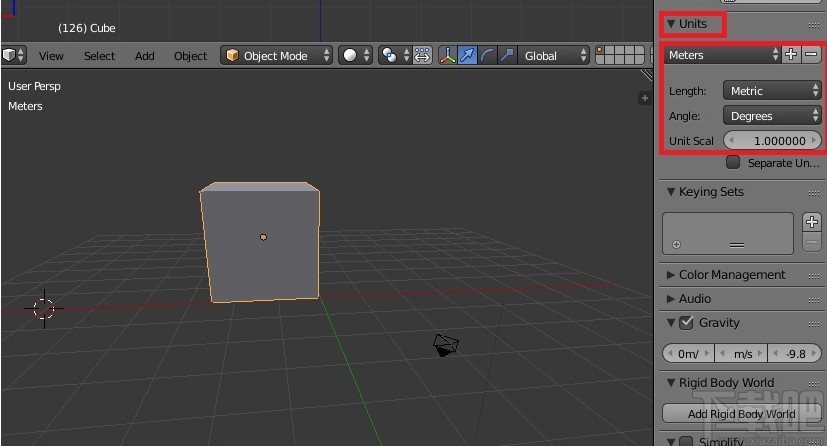 blender设置单位的操作方法