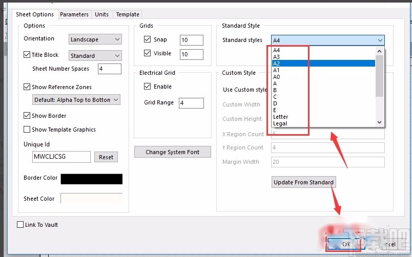 altium designer设置原理图纸张大小的方法