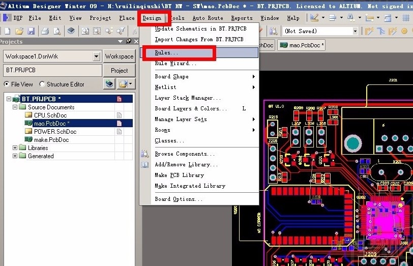 altium designer设置线宽的方法