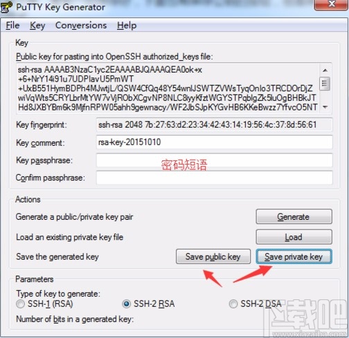 puttygen生成密钥的方法步骤