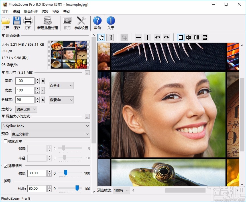 BenVista PhotoZoom Pro锐化图片的方法