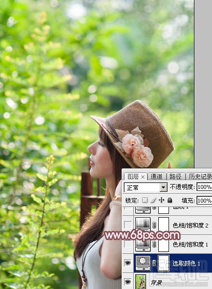 如何用Photoshop CC打造清新的淡红色夏季美女图片