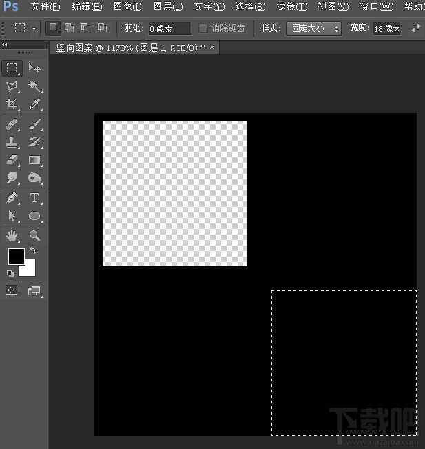 如何用Photoshop CC利用自定义图案及快速蒙版制作个性编织效果