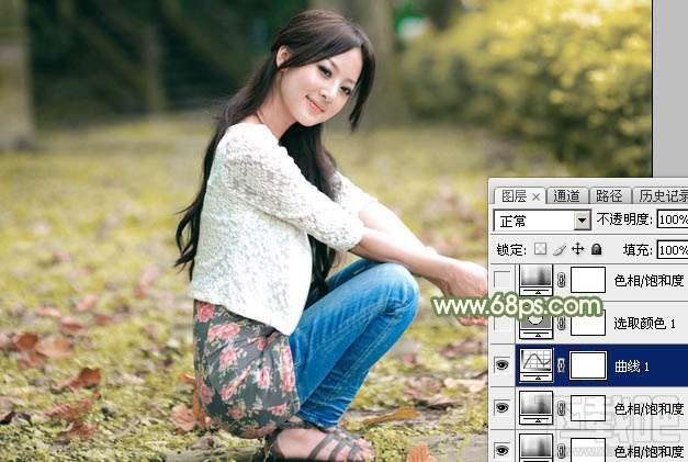 如何用Photoshop CC打造古典中性暖色外景美女图片