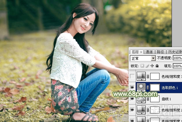 如何用Photoshop CC打造古典中性暖色外景美女图片