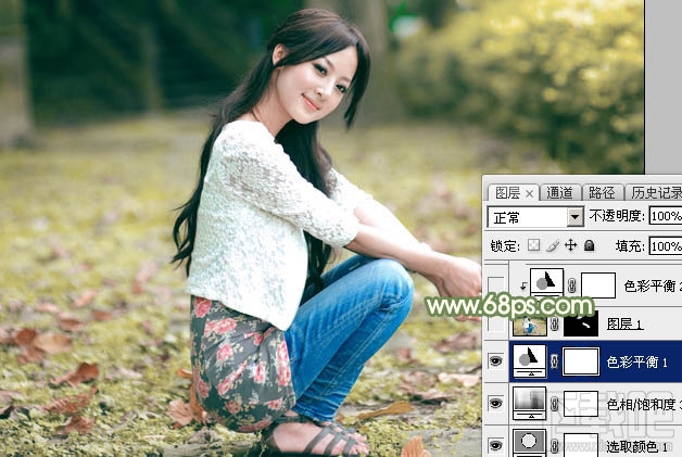 如何用Photoshop CC打造古典中性暖色外景美女图片