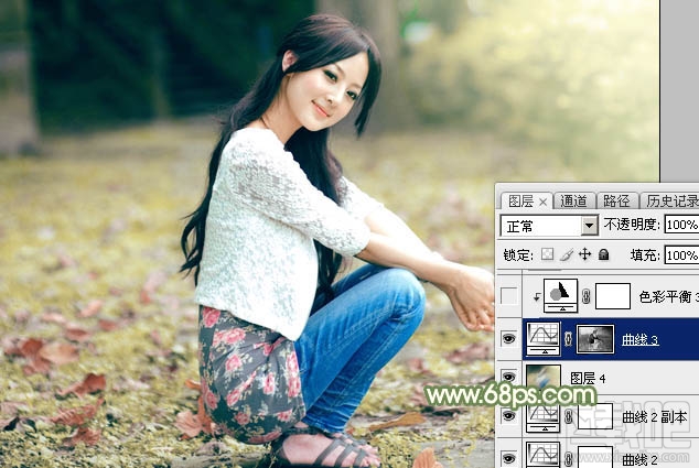 如何用Photoshop CC打造古典中性暖色外景美女图片