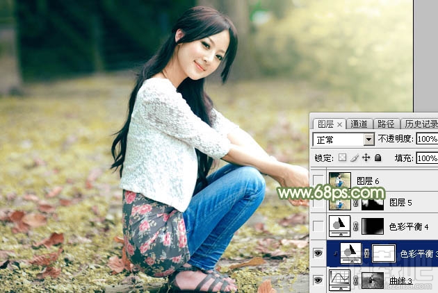 如何用Photoshop CC打造古典中性暖色外景美女图片