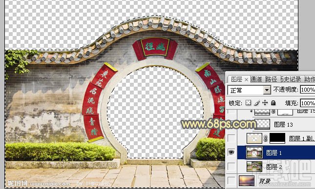 如何用Photoshop CC抠出杂乱的拱门并简单美化