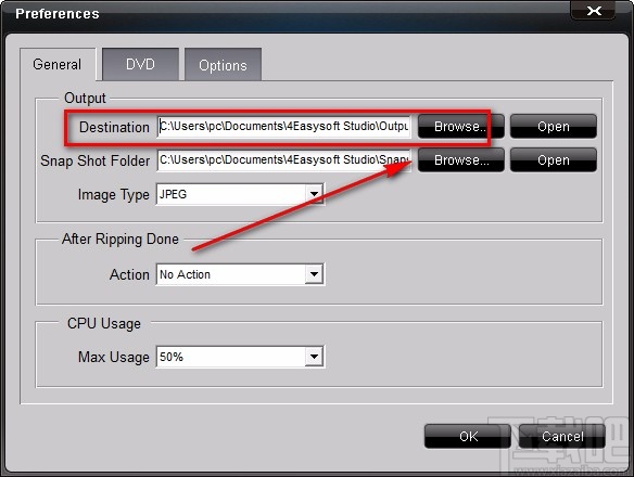 4Easysoft Free Blu-ray Ripper设置默认保存位置的方法