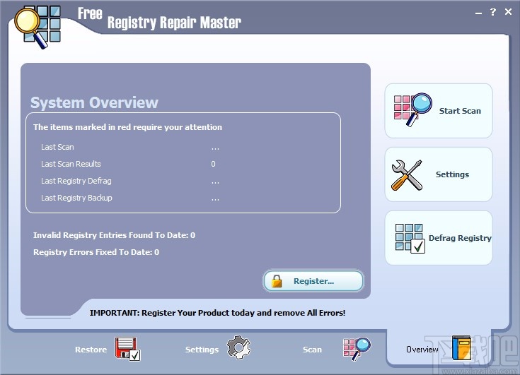 Free Registry Repair Master修复注册表的方法