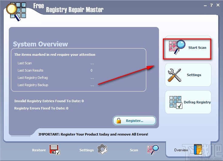 Free Registry Repair Master修复注册表的方法