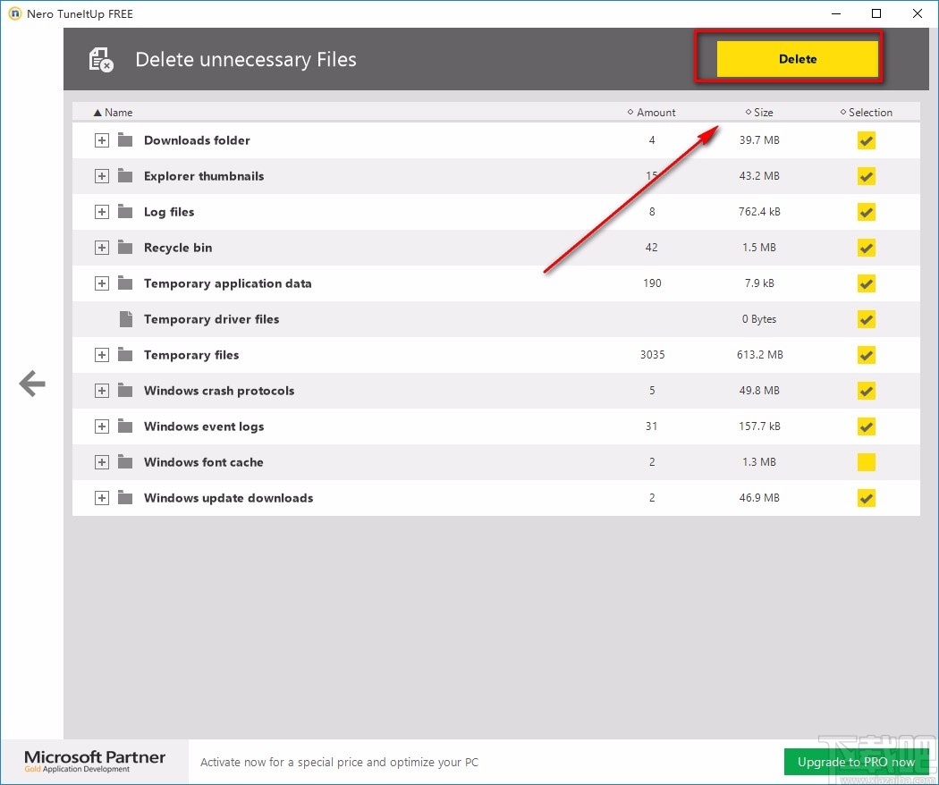 Nero TuneItUp Free清理垃圾文件的方法